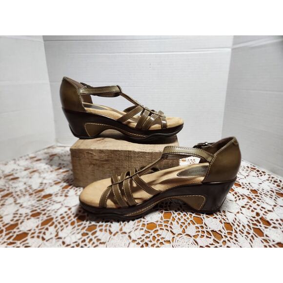 Croft & Barrow Sole Sense Ability Wedge Sandals SZ 7.5 Medium Beige - Picture 2 of 12